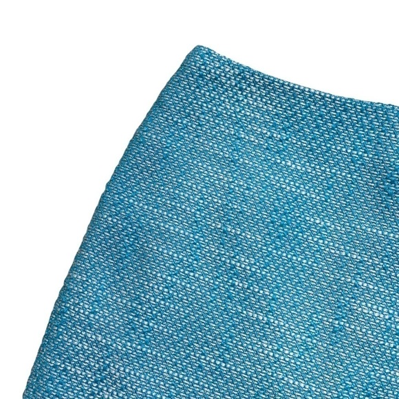 Talbots Blue Turquoise & White Texturized Tweed Pencil Skirt US 4P - Picture 2 of 9